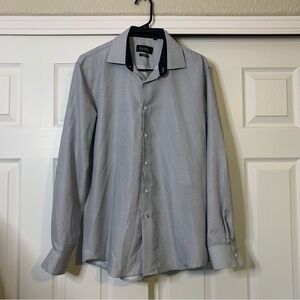 Men's Nichole Miller Blue Spec Button Down Shirt